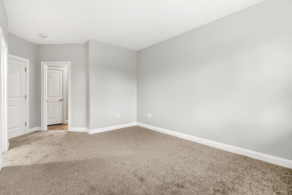 Ashland woods apartments in MA bedroom with carpet flooring and large windows