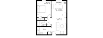 One Bedroom Large Floor Plan
