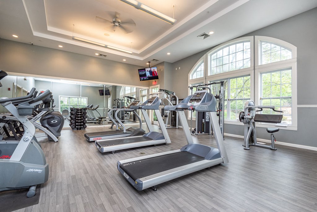 Fitness room with new equipment at The Ledges Weymouth