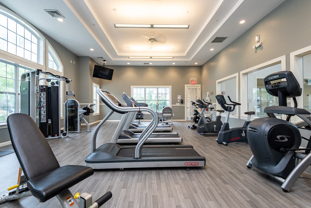 Fitness room with new equipment at The Ledges Weymouth