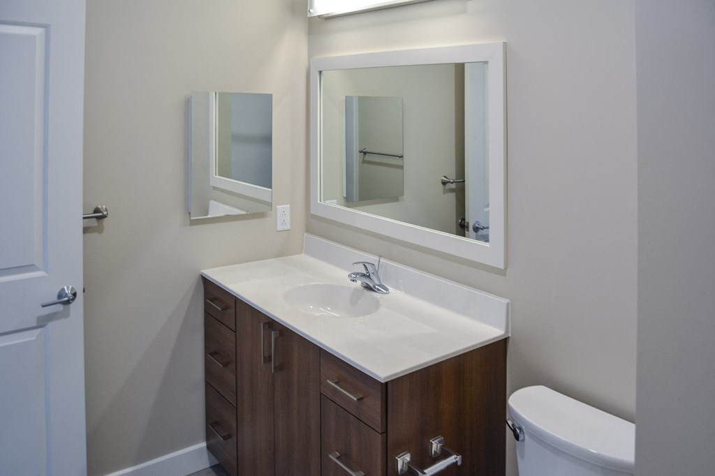 Bathroom at Mass Mills Apartments Lowell