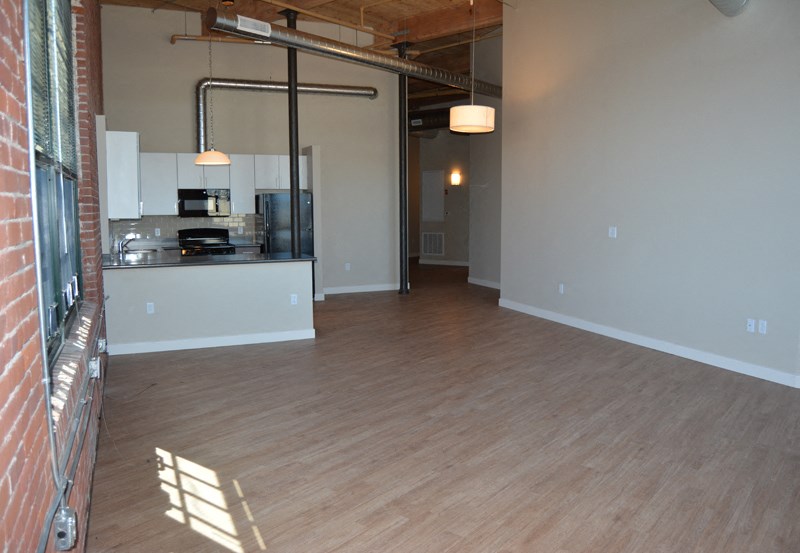 Kitchen and Living Area Layout Mass Mills Lowell