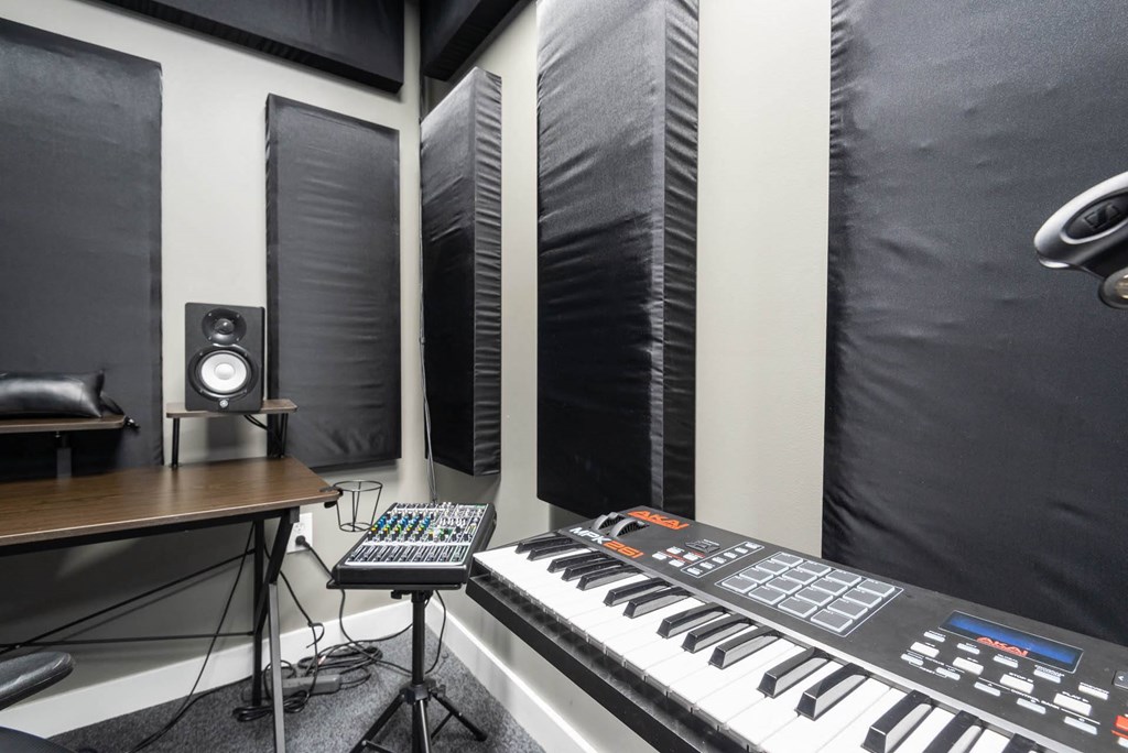 a view of the recording studio
