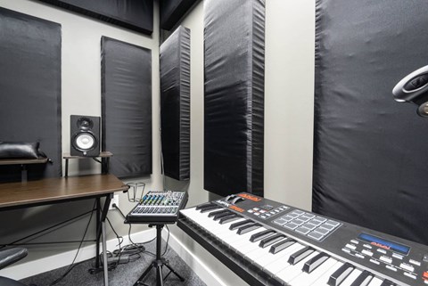 a view of the recording studio