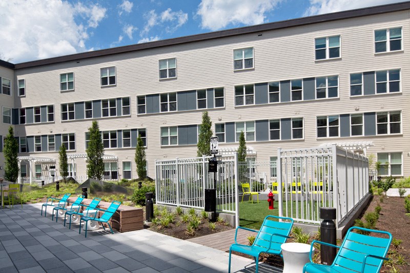 Courtyard with grills