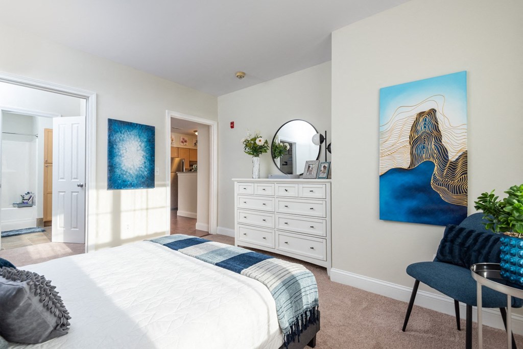Furnished bedroom at Parkside Commons in Chelsea, MA