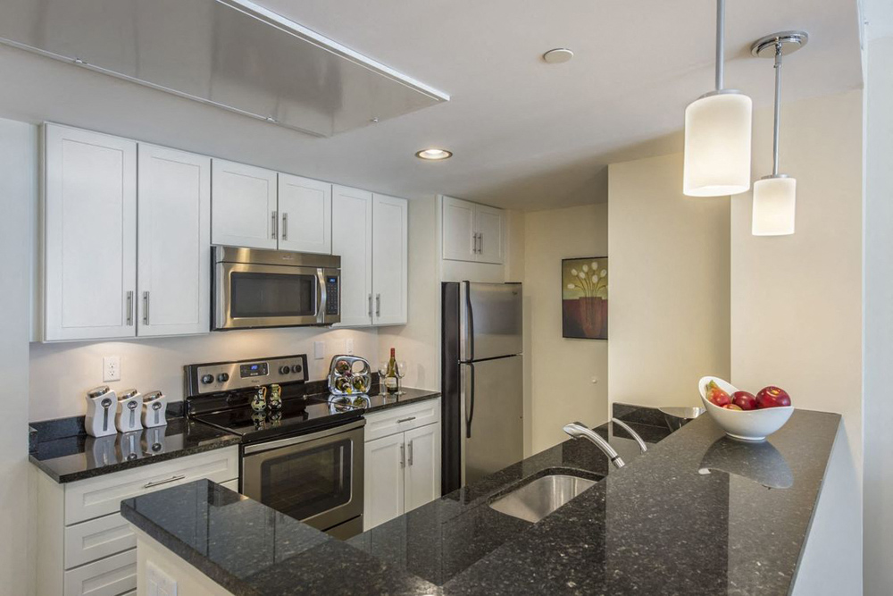 Model Renovated Kitchen Parkside Commons Apartments Chelsea, MA