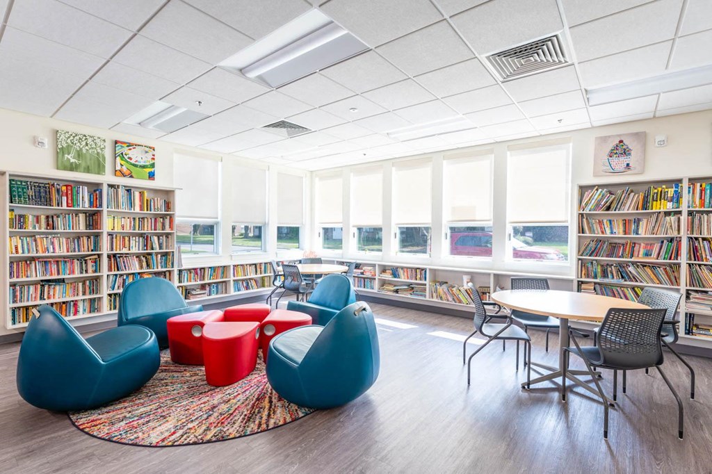 Lifelong learning center library and reading nook