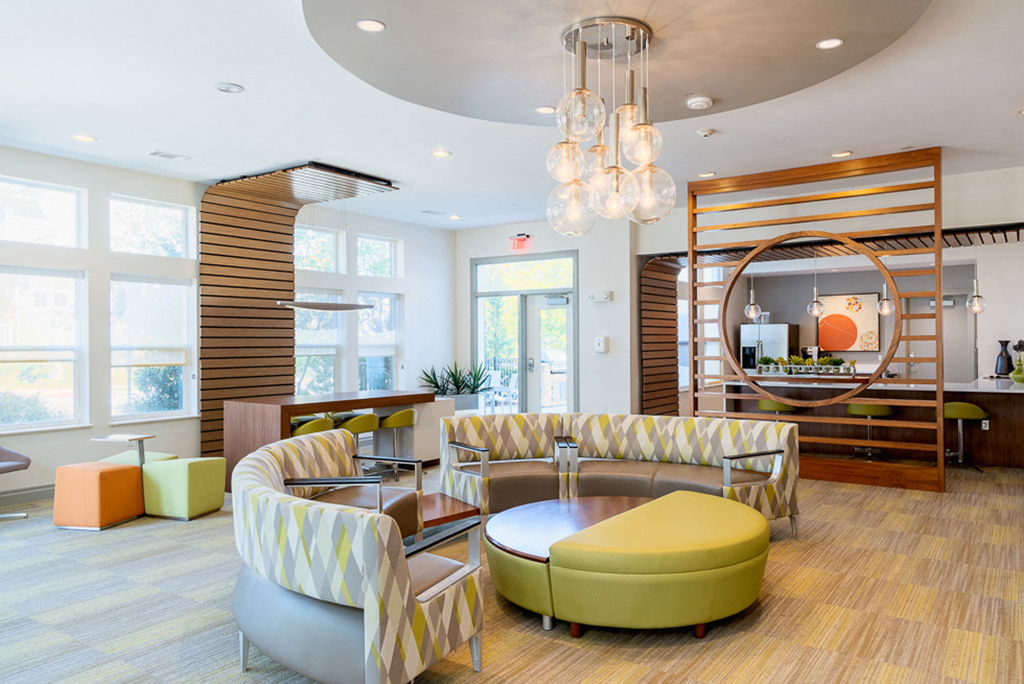 beautiful resident lounge at Phase II