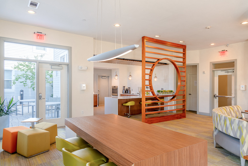 beautiful resident lounge at Phase II