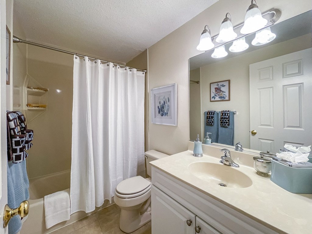 model apartment bathroom