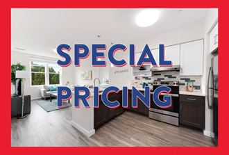 an image of a kitchen with special pricing on it