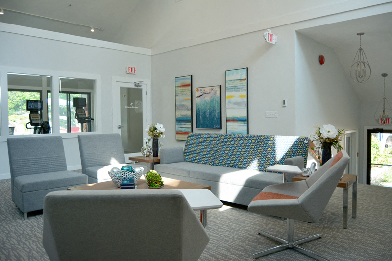 Clubhouse Overlooking Fitness Center and Pool Stone Run