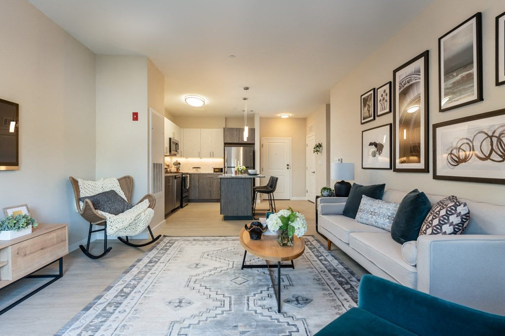 large open floor plans with lounge area and family room