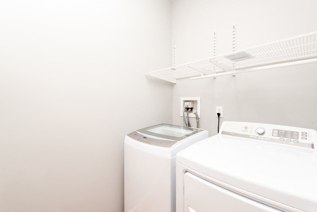 Washer and dryer in every apartment.