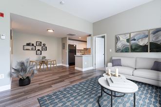Townhouse Apartments living room and kitchen