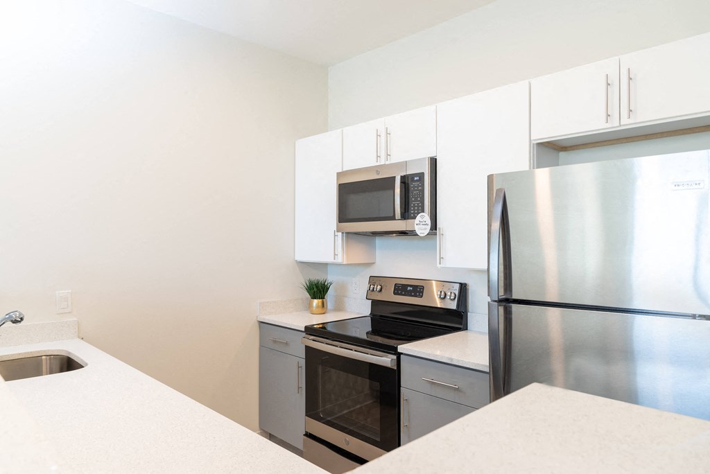 open concept kitchen with stainless