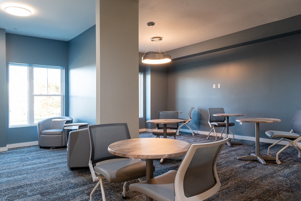 tables seating at the community room