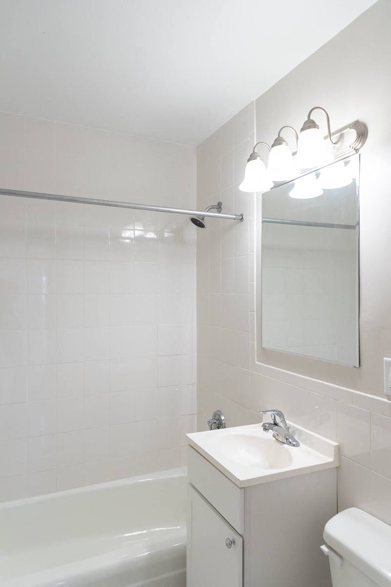 Adams Village apartments bright bathrooms