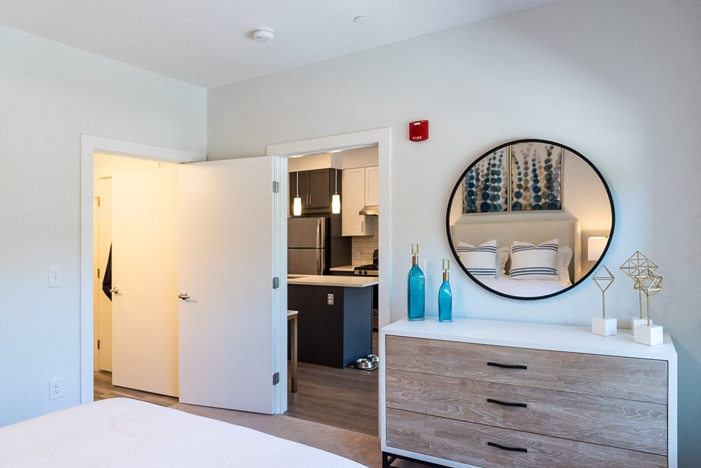 Bedroom in model apartment