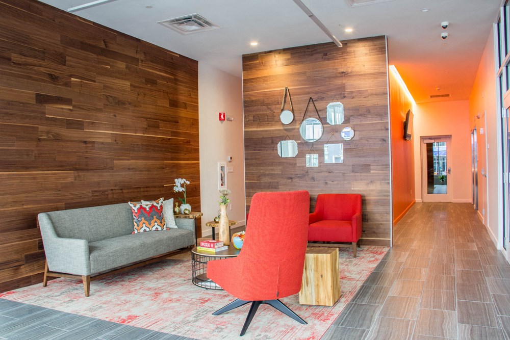 Community space with lounge chais