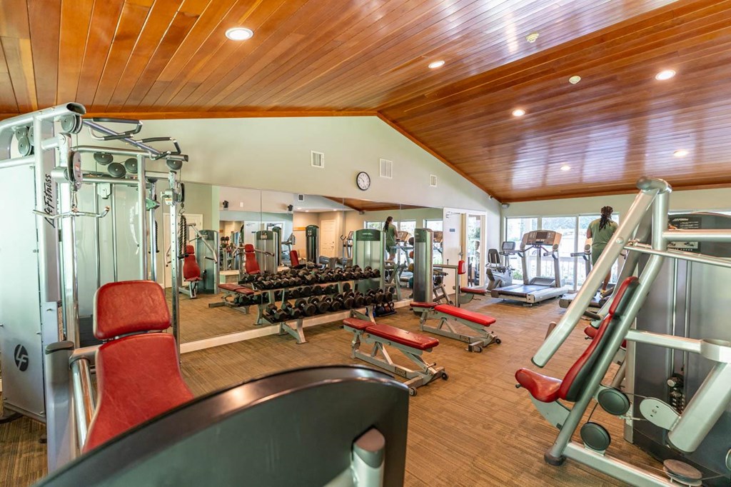 Kimball court fitness center with equipment and cardio machines