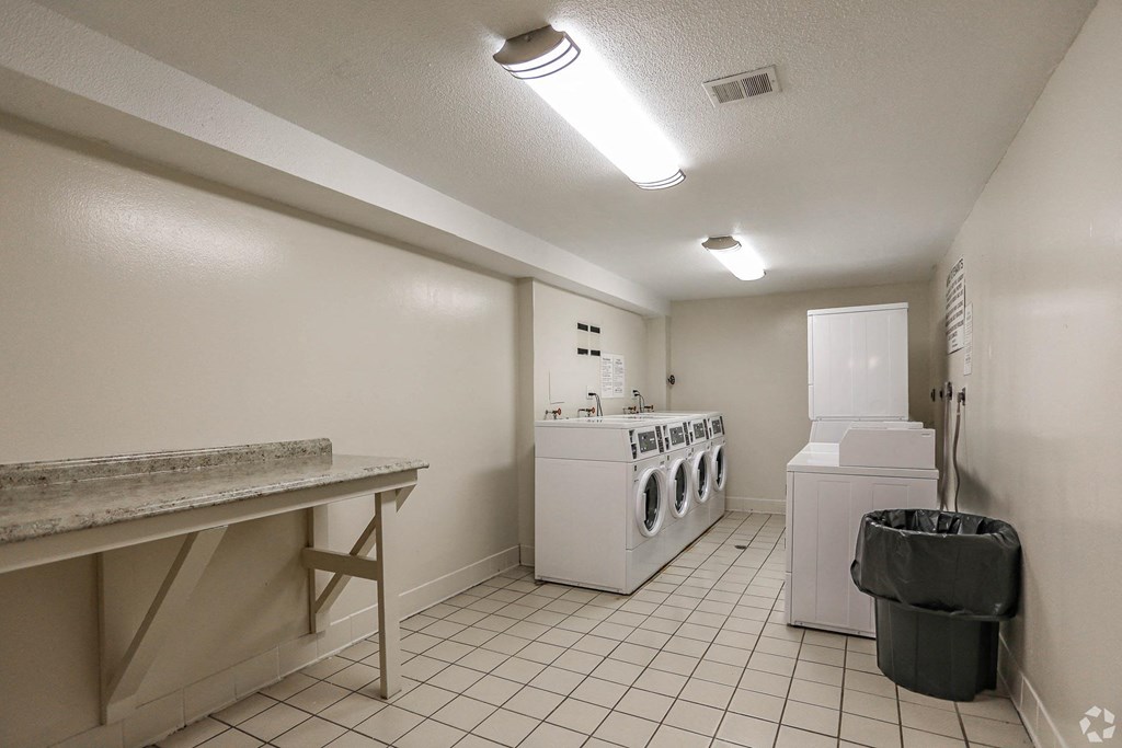 Community laundry room at The Chesterfield in Framingham.