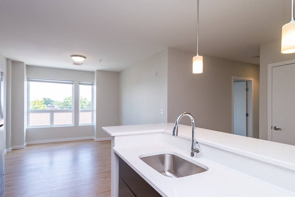 large open living space with wide windows