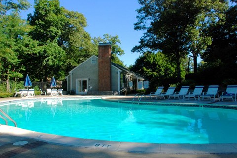 the swimming pool at the resort on a sunny day
