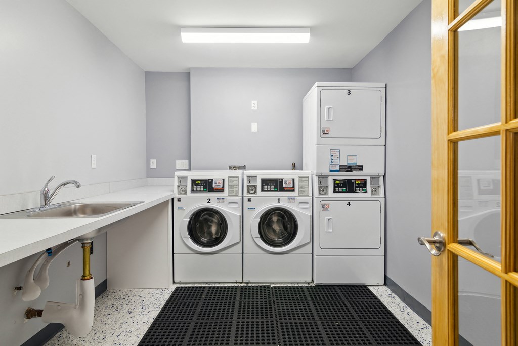 Laundry Room With Counterspace For Resident Usage, Mariners Hill, Marshfield, MA.
