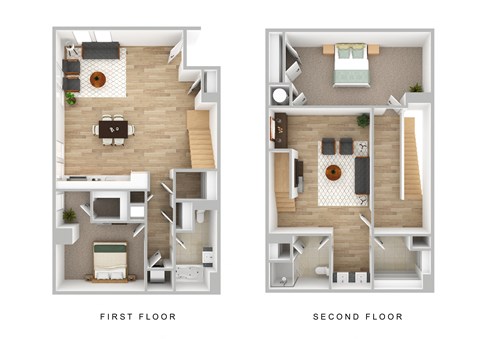 2 Bed 2 Bath Townhome w/ Den at Ames Shovel Works Apartments, North Easton, MA, Massachusetts