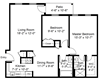 Two Bedroom One Bathroom Blue Hills Village Apartments.