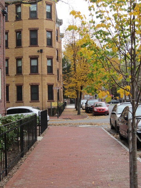 Outside Street Walkway at Cumberland Homes, Springfield, MA, 01104.