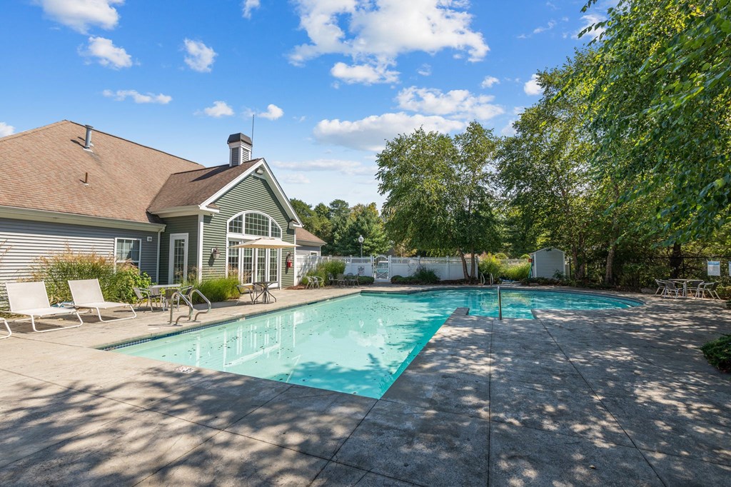 take a dip in the resort style pool at the whispering winds apartments in pearland, tx at Woodlands at Abington Station, Abington, MA, 02351