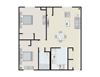 Two Bedroom One Bathroom Floorplan Belvedere Acres.