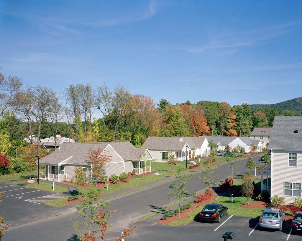 Streetview With Houses And Landscaped Grounds Treehouse Meadows.