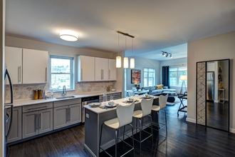 Apartment Kitchen at The Elm at Island Creek Village in Duxbury, MA.