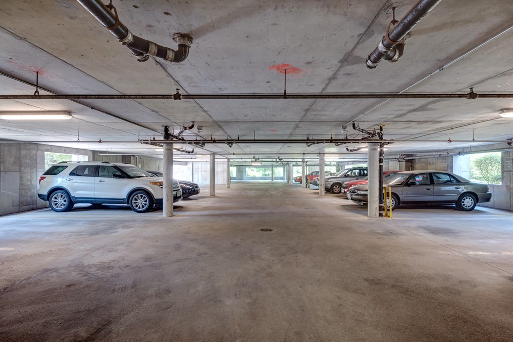 Garage Parking Area at Walkover Commons, Brockton, Massachusetts