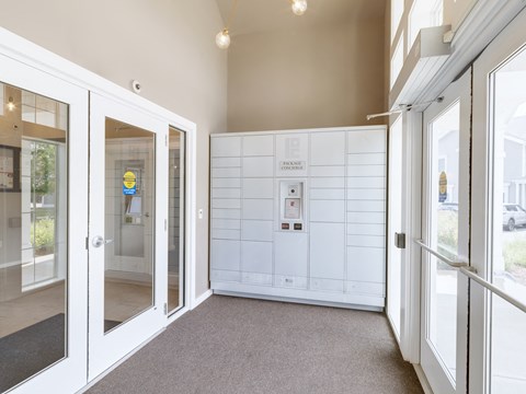 Locker Room at The Elm at Island Creek Village in Duxbury, MA.