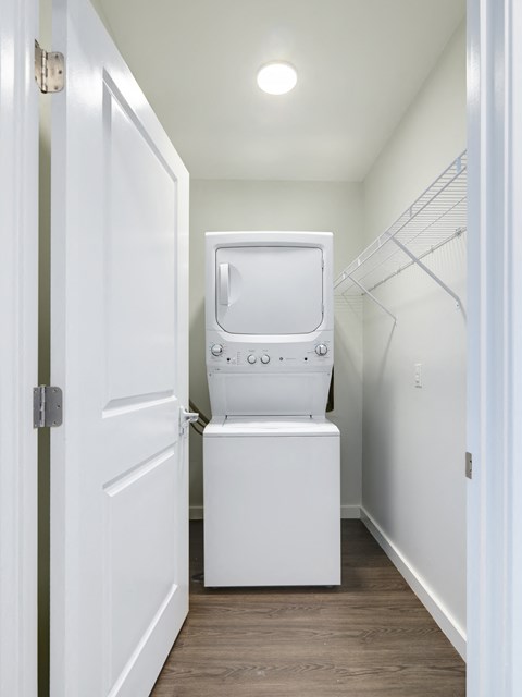 Washer and Dryer at The Elm at Island Creek Village in Duxbury, MA.