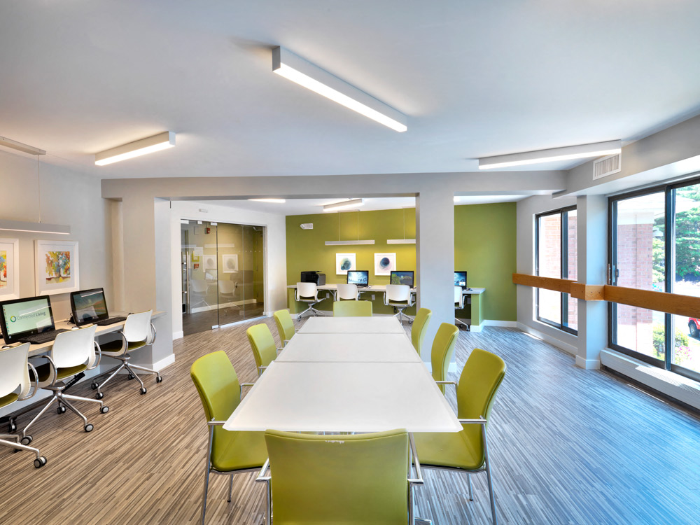 Computer Learning Center at Highland Glen Apartments in Westwood, MA.