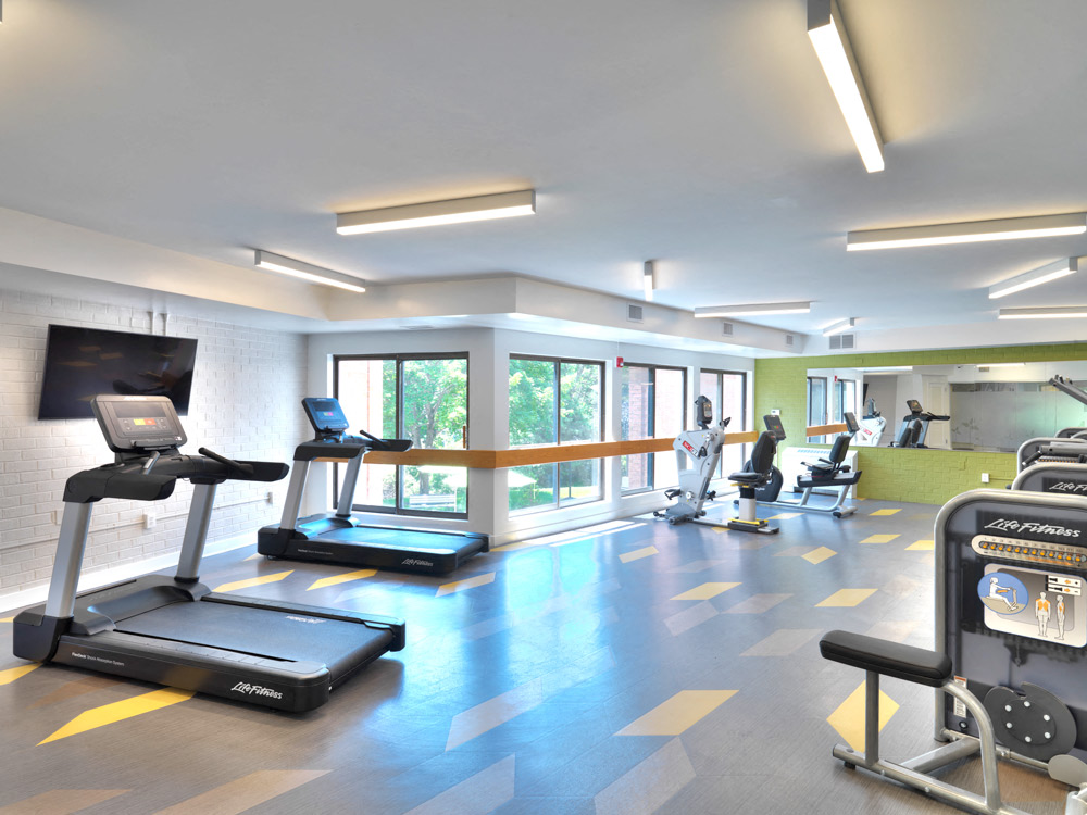 Fitness Center at Highland Glen Apartments in Westwood, MA.