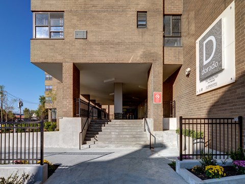 Exterior Main Enterance. at Dorado Apartments, Yonkers, 10701