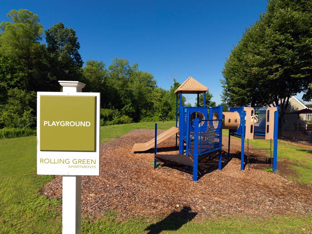 Kids Playground at Rolling Green Apartments in Amherst, MA