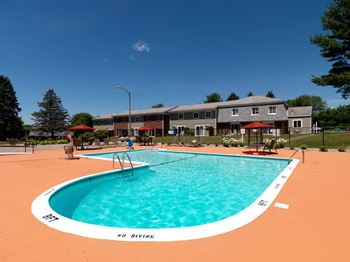 Outdoor swimming pool at Rolling Green Apartments in Amherst, MA
