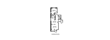 One Bedroom Floorplan at Cumberland Homes, Springfield, 01104.