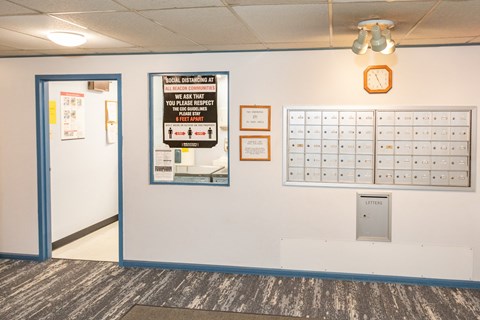 Community Announcements Wall of Wimmerton Place.