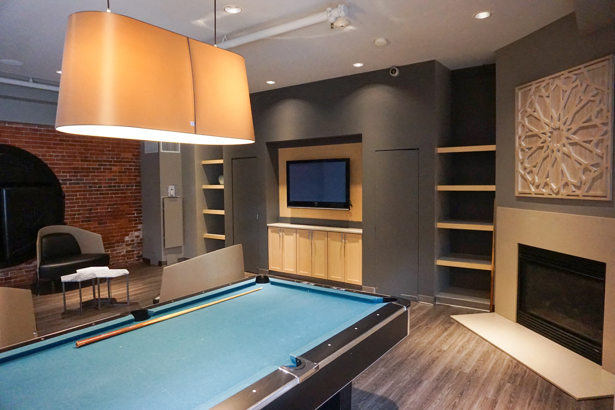 Community Clubroom with Sitting Area and TV.