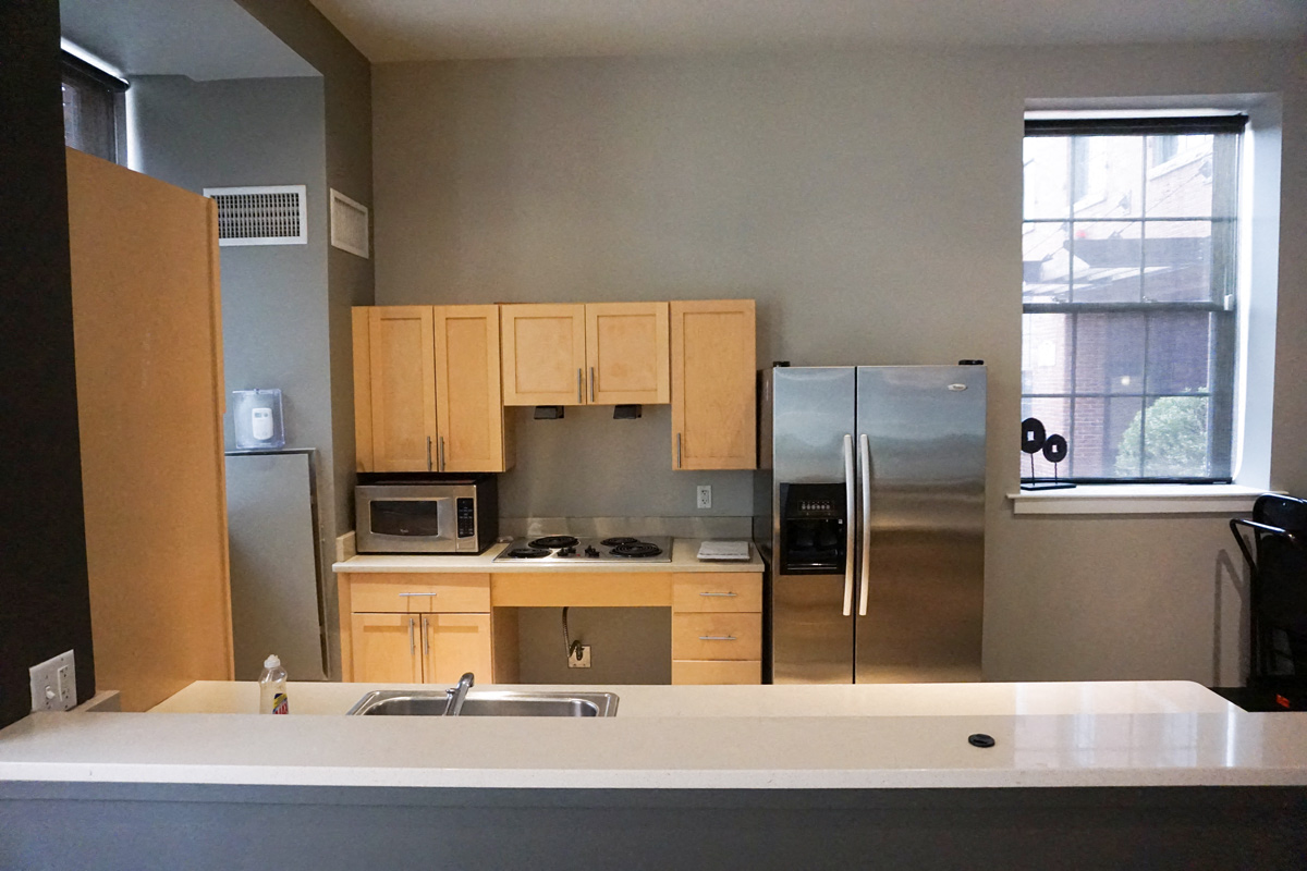 Open Kitchen Floor Plan With Full Appliances And Updated Cabinets  at The Cordovan at Haverhill Station, Haverhill, MA, 01830