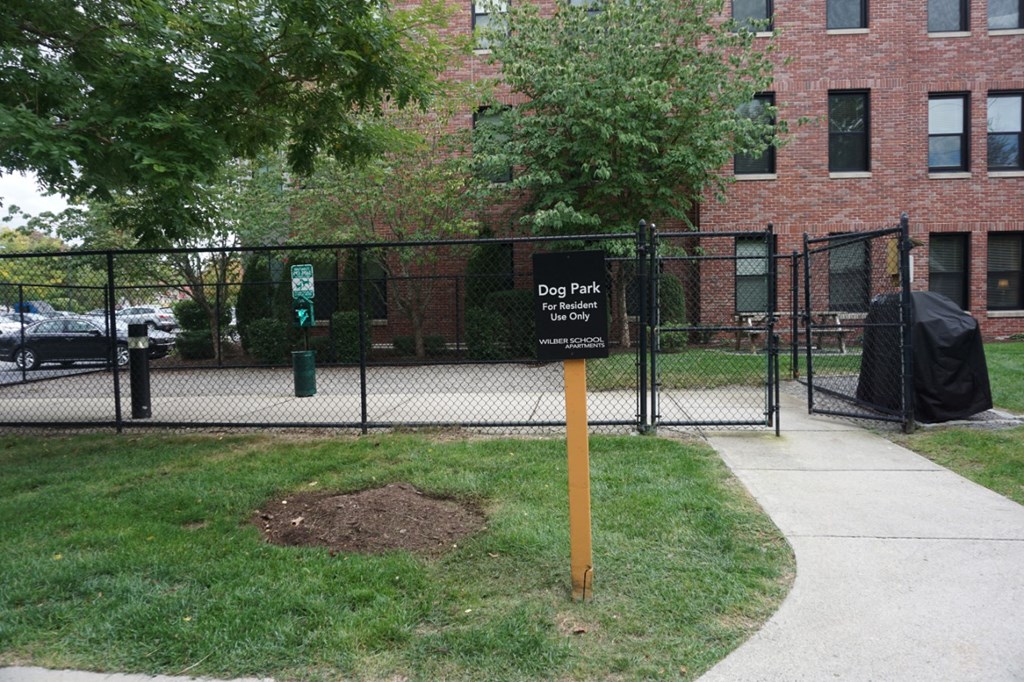 Resident Pet Walking Area Wilber School Apartments.